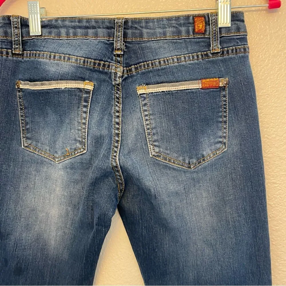 7 for All Mankind mid rise skinny medium wash girls teen jeans Paxtyn 14 - Picture 4 of 10